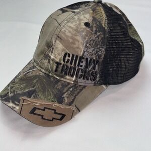 Chevrolet Camo ripped Cap‎ Trucker Hat Snapback Baseball Chevy Trucks